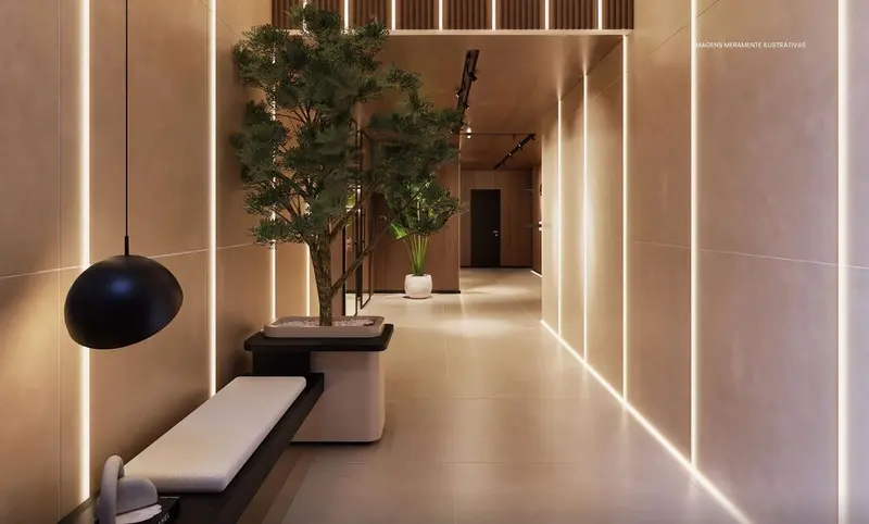 Hall de entrada decorado do Residencial Park Avenue